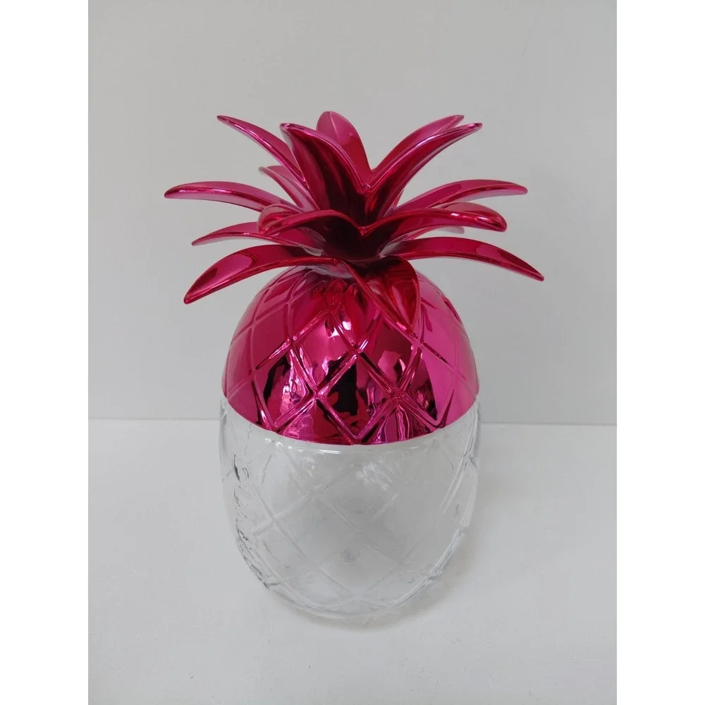 New‎ 2026 Dunkin'- 24oz Barbie Pink Pineapple Cup with Re-Usable Straw